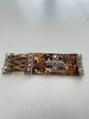 Sergio Gutierrez / Liquid Metal Leather Bracelet